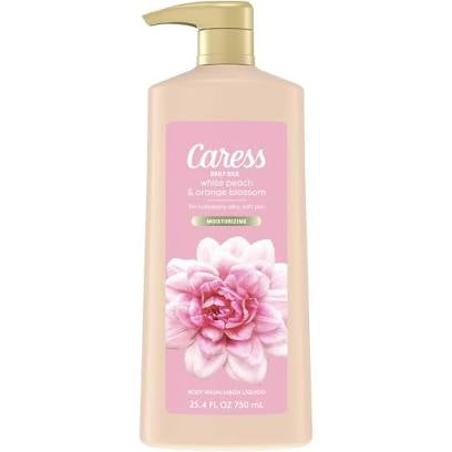 CARESS DAILY SILK WHITE PEACH & ORANGE BLOSSOM BODY WASH 25.4 OZ