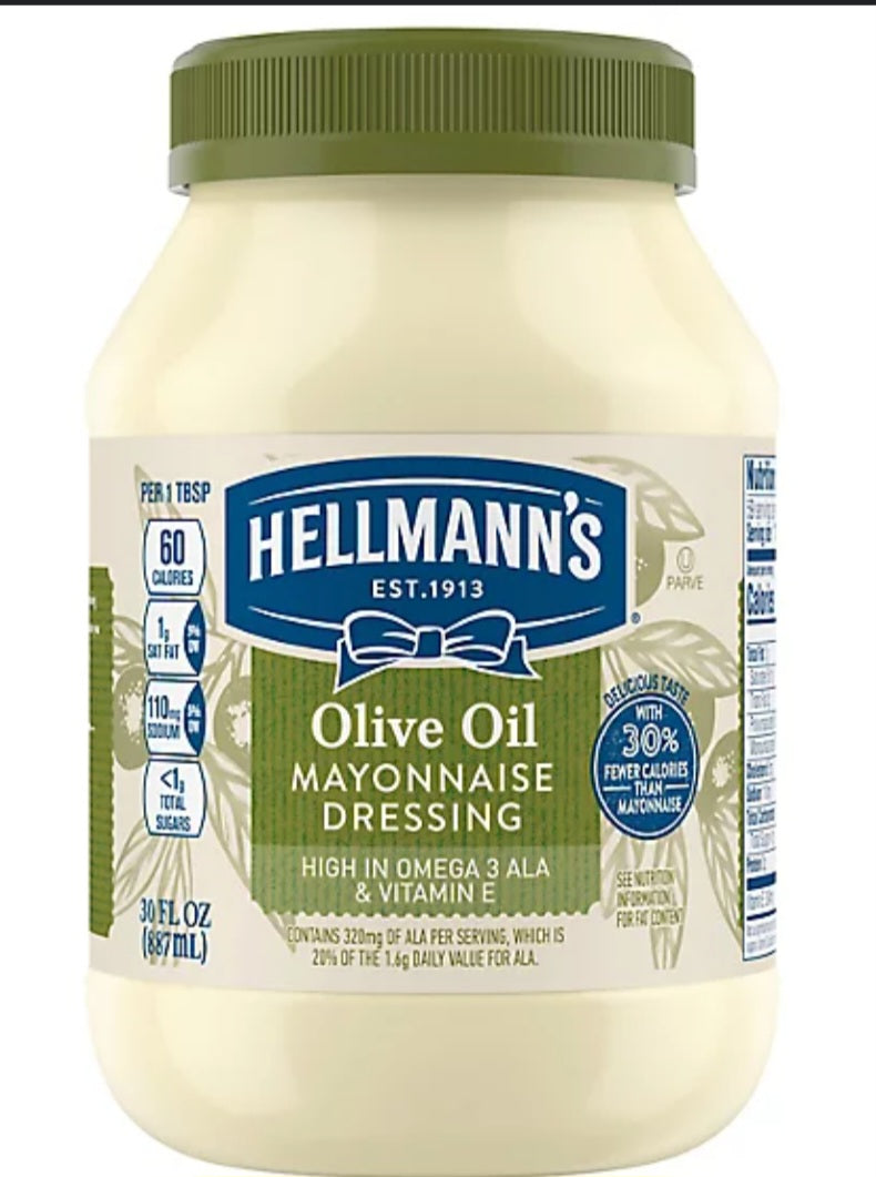 Hellmann's Olive Oil Mayonnaise 30 oz