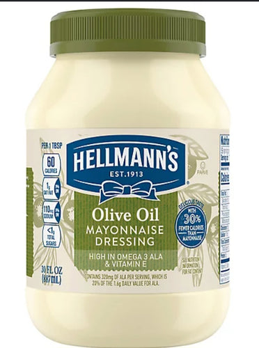 Hellmann's Olive Oil Mayonnaise 30 oz