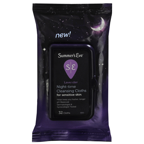 SUMMERS EVE CLEANSING CLOTHS LAVENDER NIGHT TIME 32 CT