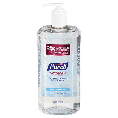 PURELL ORIGINAL PUMP HAND SANITIZER REFRESHING GEL 33.8 OZ