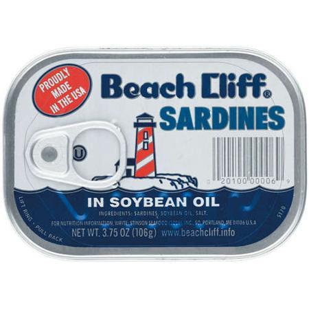 Beach Cliff Sardines Soybean Oil 3.75 oz