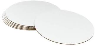 14in WHITE CORRUGATED CAKE CIRCLES