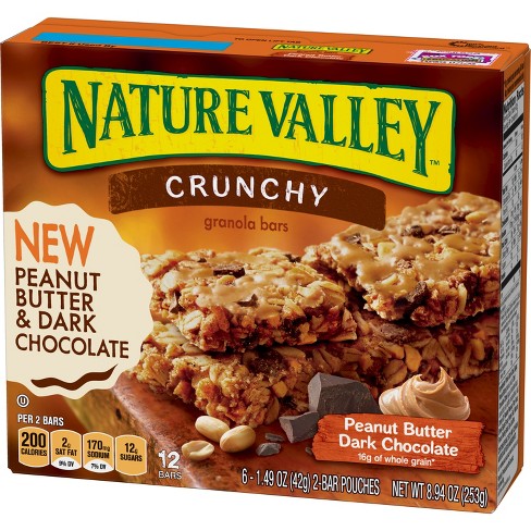NATURE VALLEY PEANUT BUTTER DARK CHOCOLATE CRUNCHY GRANOLA BARS 8.9 OZ