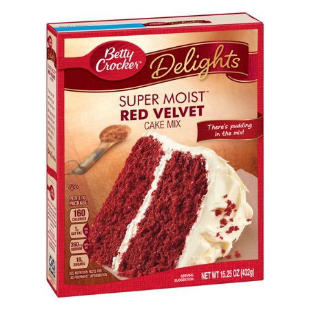 BETTY CROCKER SUPERMOIST RED VELVET CAKE MIX 13.25 OZ