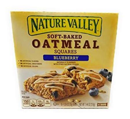 NATURE VALLEY SOFT BAKED OATMEAL SQUARE BARS BLUEBERRY 7.44 OZ