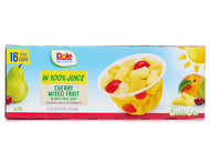 DOLE CHERRY MIXED FRUIT CUPS IN 100% JUICE 4 OZ 16 COUNT