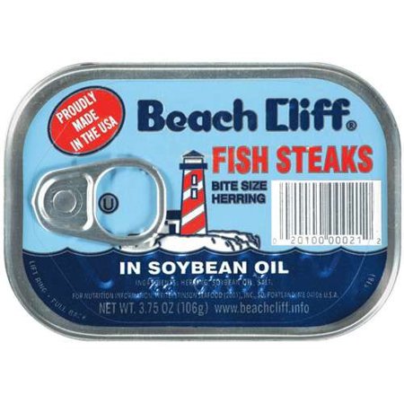 BEACH CLIFF FISH STEAKS IN SOYBEAN OIL 3.75 OZ