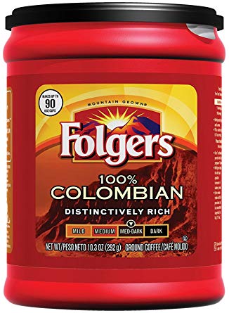 FOLGERS 100% COLOMBIAN COFFEE GROUND 10.3 OZ