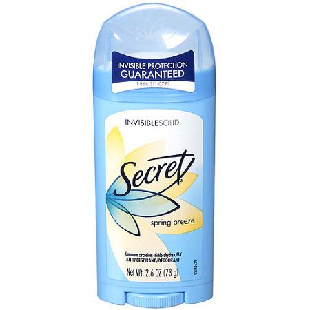 SECRET INVISIBLE SOLID SPRING BREEZE ANTIPERSPIRANT DEODORANT 2.6OZ