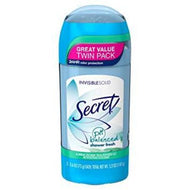 SECRET INVISIBLE SOLID SHOWER FRESH ANTIPERSPIRANT & DEODORANT TWIN PACK 5.4OZ
