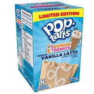KELLOGGS POP TARTS DUNKIN DONUTS FROSTED VANILLA LATTE PASTRIES 8CT 14.1 OZ