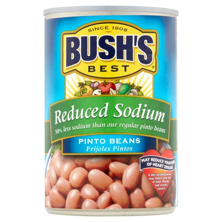 BUSH REDUCED SODIUM PINTO  BEANS 16 OZ