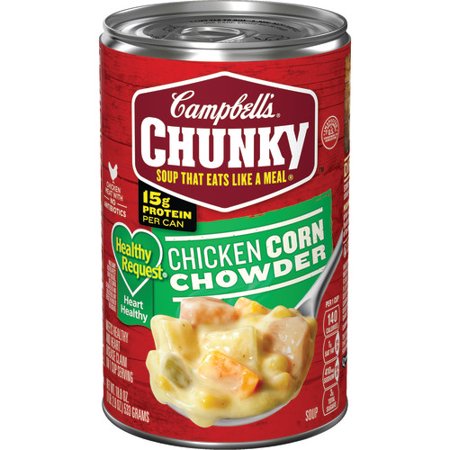CAMPBELL'S CHUNKY HEALTHY CHICKEN CORN CHOWDER SOUP 18.8 OZ