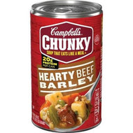 CAMPBELL'S CHUNKY HEARTY BEEF BARLEY SOUP 19OZ