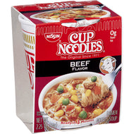 NISSIN CUP RAMEN NOODLES BEEF 2.25 OZ 6CT