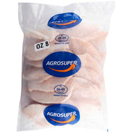 AGROSUPER 8OZ SIZED BONELESS SKINLESS CHICKEN BREAST #10LB