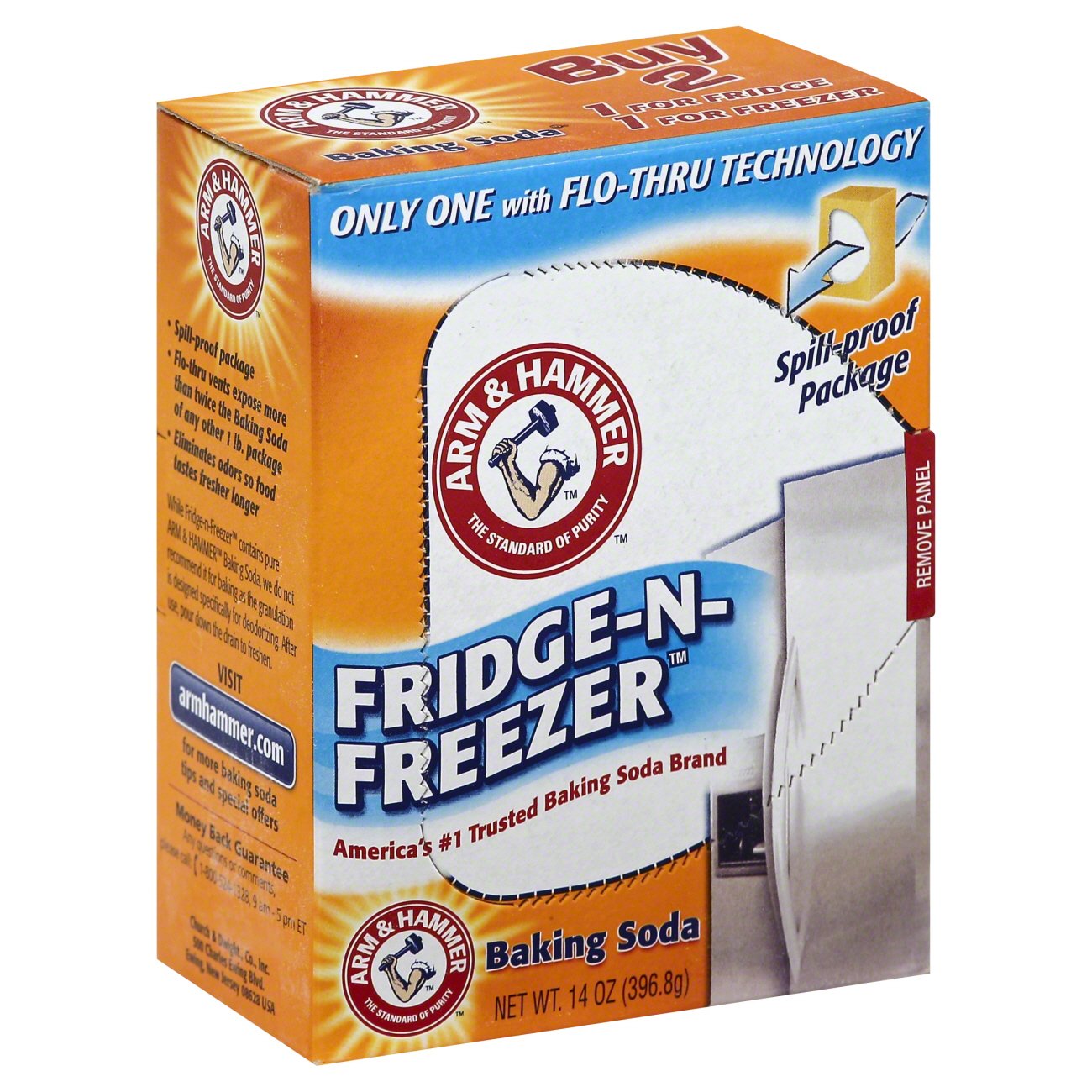 Arm & Hammer Baking Soda Fridge-n-Freezer Odor Absorber, 14 oz