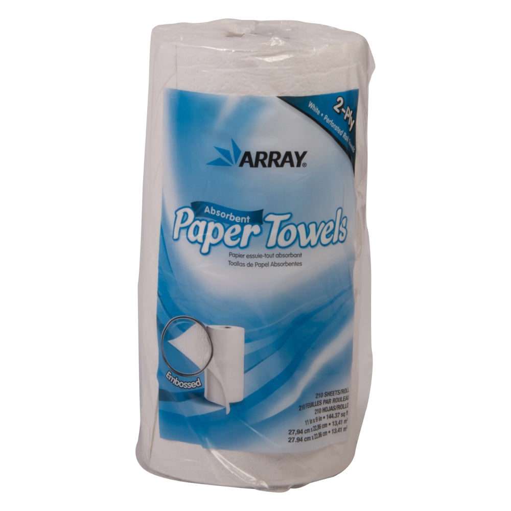 Array 2-Ply Perforated Absorbent Paper Towels 210 Sheets