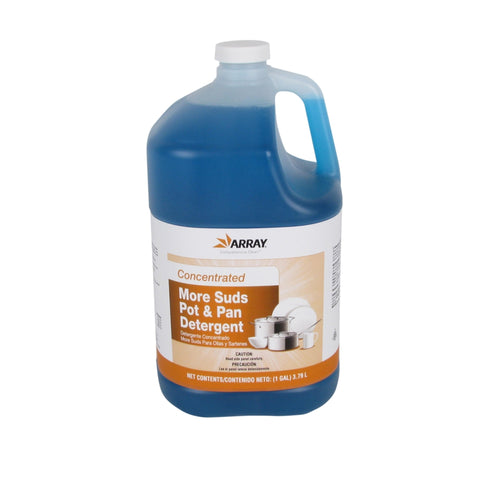 Array Concentrated Liquid Pot & Pan Detergent, More Suds, Fresh Scent, 1 Gal,