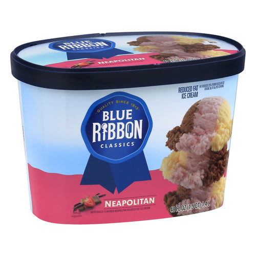 BLUE RIBBON NEOPOLITAN ICE CREAM 48 OZ