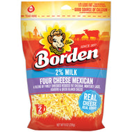 BORDEN FOUR CHEESE MEXICAN MEXICAN 2% MILK 8 OZ