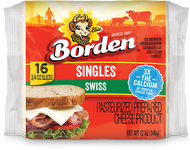 BORDEN SINGLES SWISS 12 oz