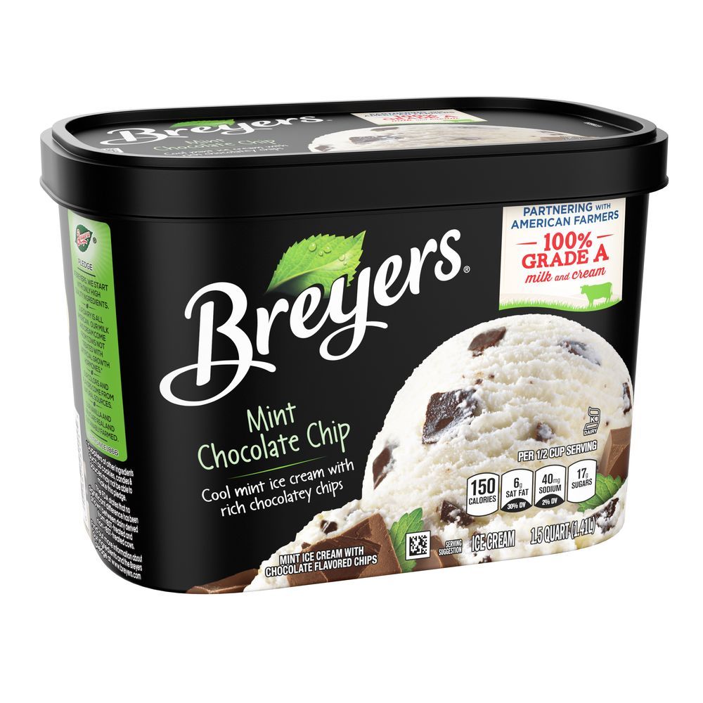 BREYERS ALL NATURAL CHOCOLATE CHIP ICE CREAM 48 OZ