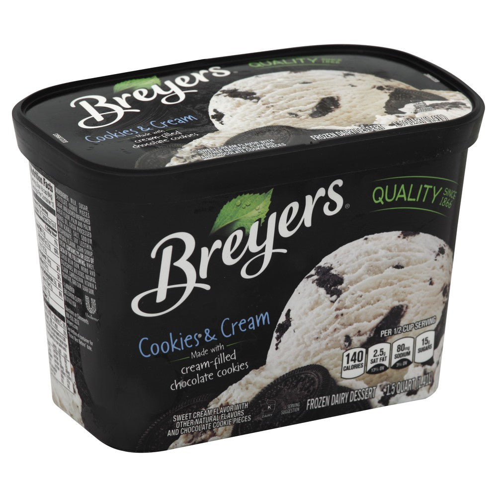 BREYERS COOKIES AND CREAM ICE CREAM 48 OZ