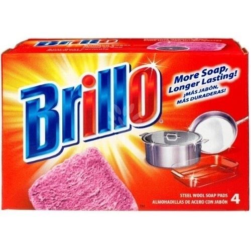 BRILLO STEEL WOOL PADS 4 CT