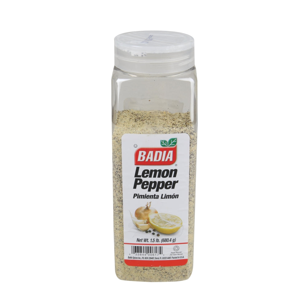 Badia Lemon Pepper Seasoning, 24 Oz Jar