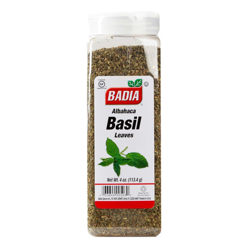 Badia Whole Basil Leaf Spice, 4 Oz Jar