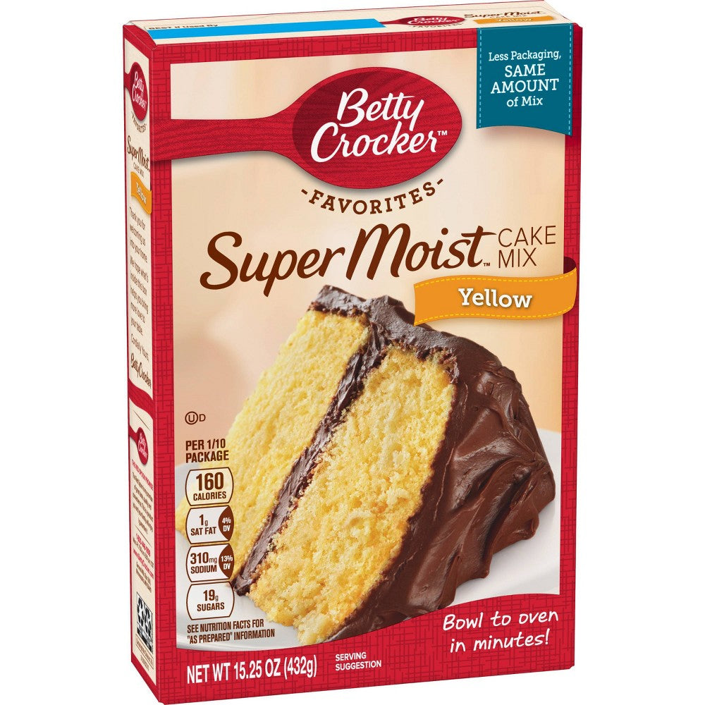 Betty Crocker Supermoist Cake Mix, Yellow, 15.25 Oz