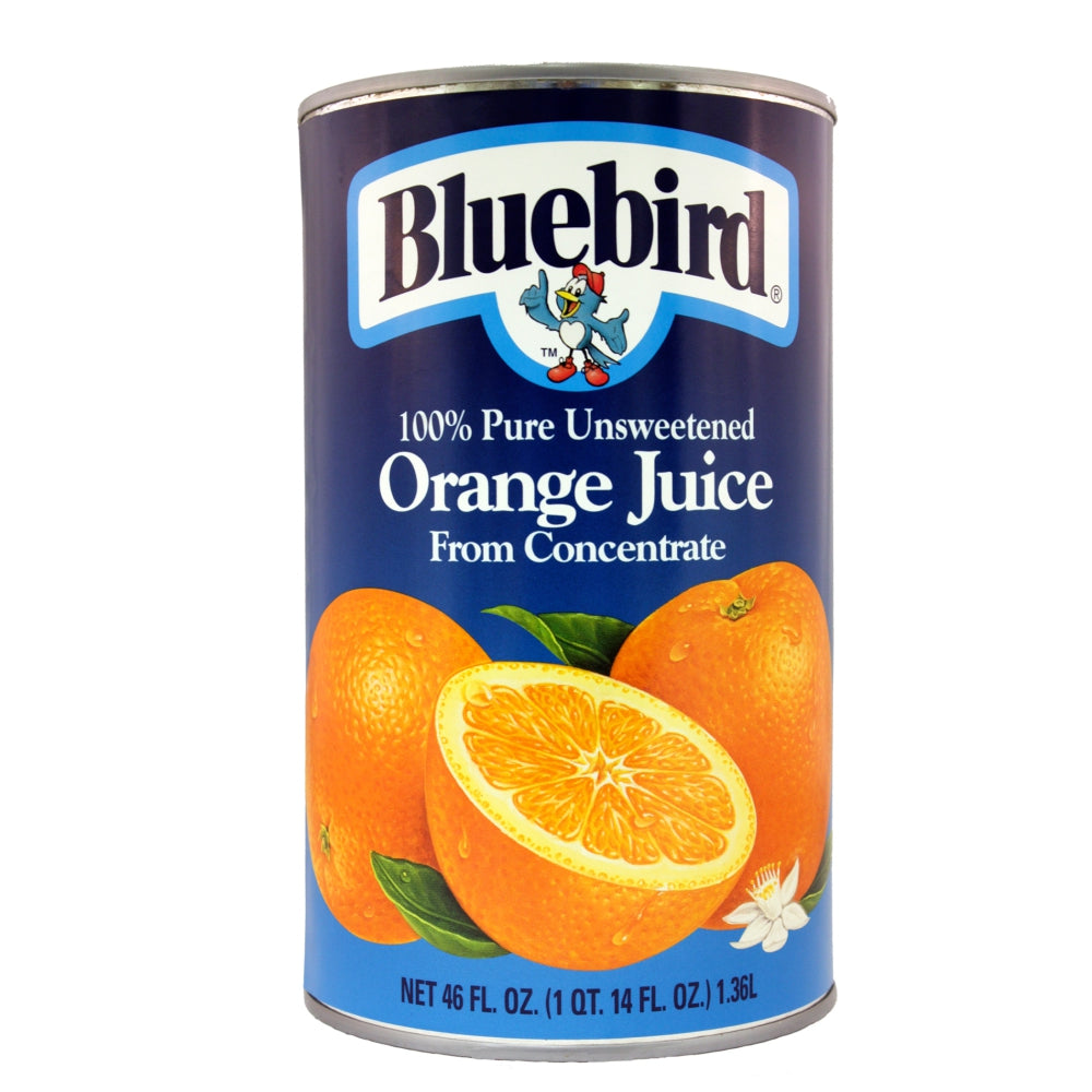 Bluebird 100% Orange Juice, Shelf-Stable, Can, 46 Fl Oz Can