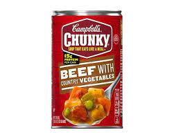 CAMPBELL'S CHUNKY BEEF WITH COUNTRY VEGETABLES 18.8 OZ