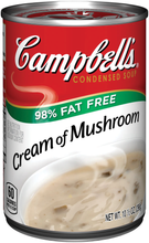 CAMPBELL'S CREAM OF MUSHROOM 98% FAT FREE
