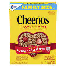 CHEERIOS WHOLE GRAIN OATS FAMILY SIZE 18 OZ