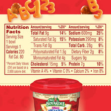 CHEF BOYARDEE MINI BITES ABC's & 123's with MEATBALLS MICROWAVEABLE BOWL 7.5 OZ