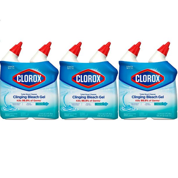 CLOROX TOILET BOWL CLEANER WITH BLEACH 24 OZ 6 PACK #ROCK VALUE-ORDER BY THURSDAY EVENING JUN 08 ARRIVING JUN 20 FOR DELIVERY#