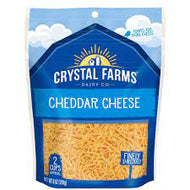 CRYSTAL FARMS FINE SHREDDED CHEDDAR CHEESE 8 OZ