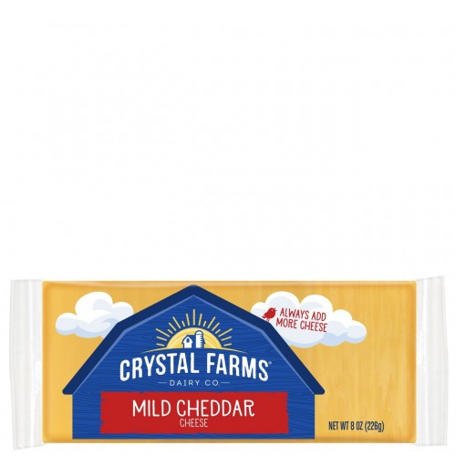 CRYSTAL FARMS MILD CHEDDAR CHEESE 8 OZ
