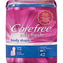 Carefree Acti-Fresh Body Shape Long to Go Pantiliner 42 ct