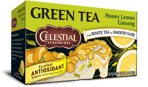 Celestial Seasonings Green Tea Honey Lemon Ginseng 20 Tea Bags