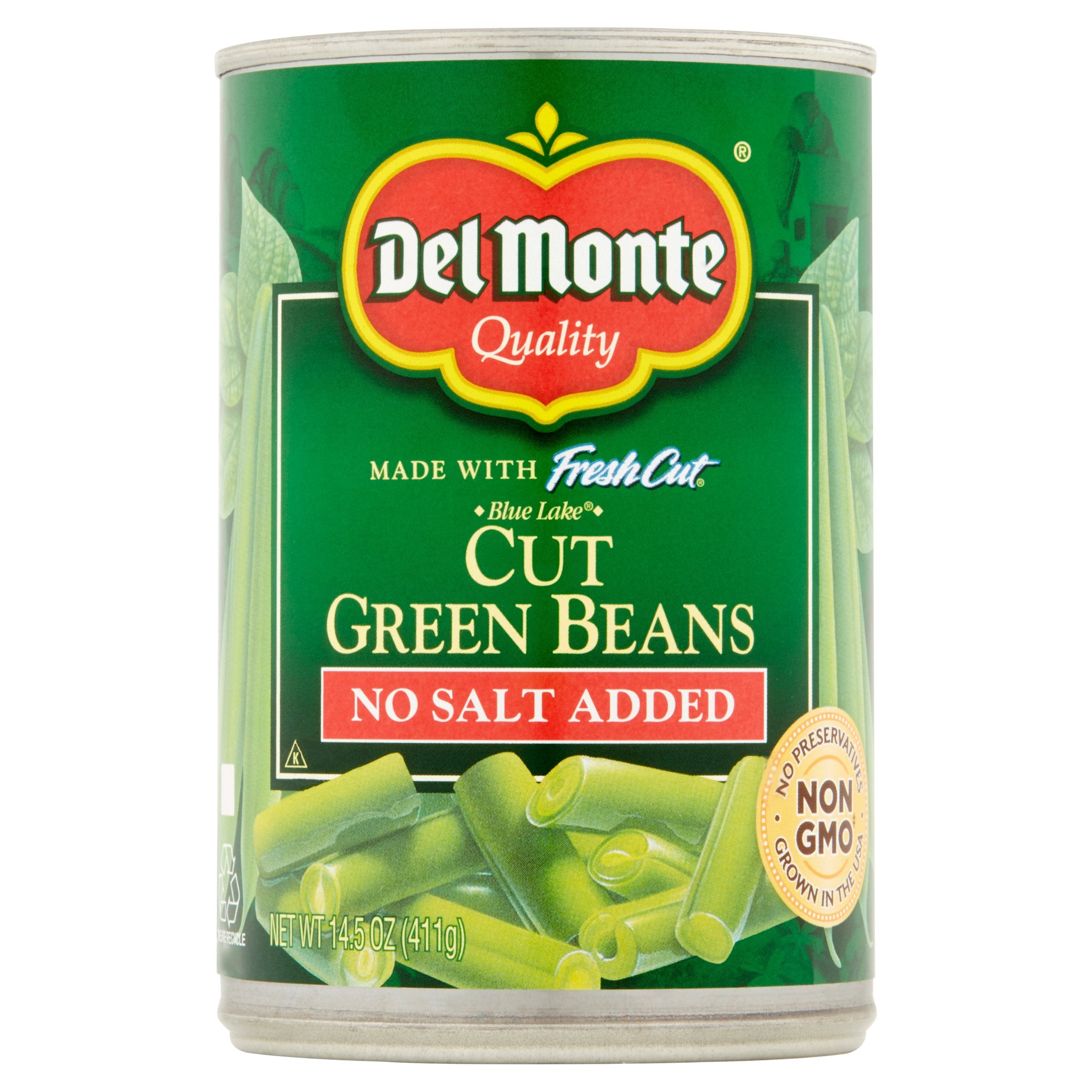 DEL MONTE CUT GREEN BEANS NO SALT 14.5 OZ