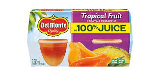 DEL MONTE TROPICAL FRUIT CUP 4 OZ 4 CT