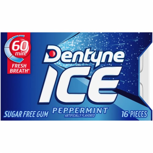 DENTYNE ICE PEPPERMINT SUGARFREE GUM 16 PIECES