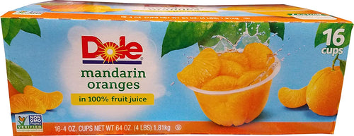 DOLE MANDARIN ORANGES CUP 4 OZ 16 COUNT