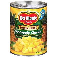 DEL MONTE CHUNK PINEAPPLE IN JUICE CAN 20 OZ 12 CT