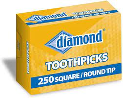 Diamond 250 Square/Round Tip Toothpicks