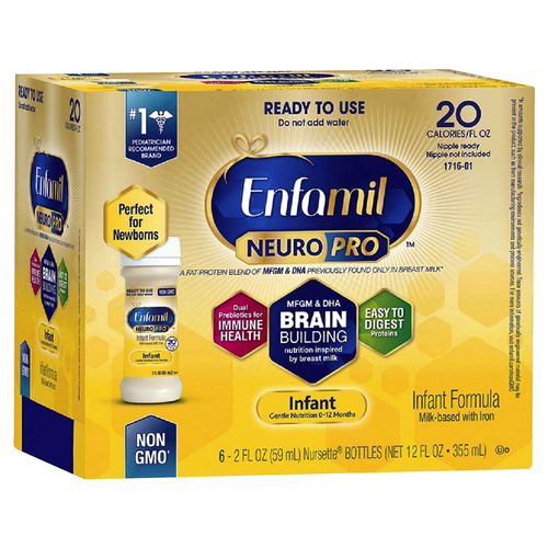 ENFAMIL NEURO PRO INFANT FORMULA READY TO USE 6CT 2FL OZ #ROCK VALUE PRODUCT ORDER BY TUESDAY AUGUST 19  ARRIVING AUGUST 27 FOR DELIVERY#